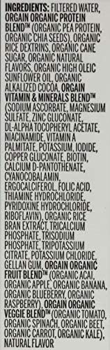 Orgain dairy free smooth chocolate nutritional beverage ingredients side view