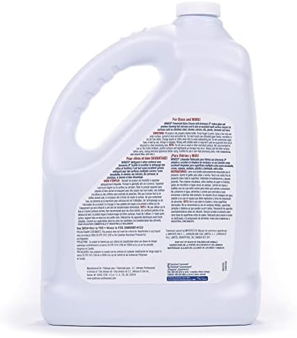 Windex 128 Fluid Ounce refill bottle with Ammonia-D for streak free window cleaning.