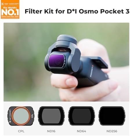 Close up of K&F Concept ND and CPL filters for Osmo Pocket 3
