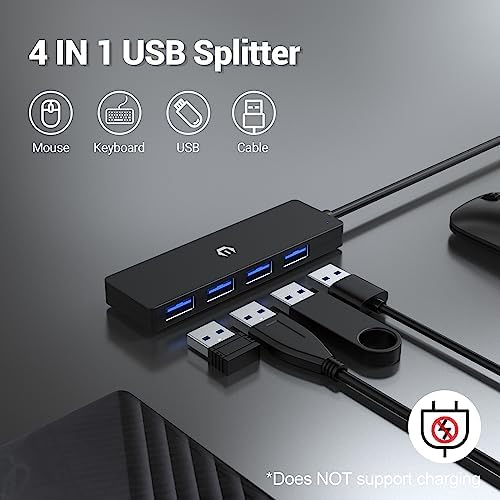 Side profile of Tymyp USB 3.0 hub showing sleek design