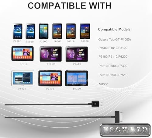 The standard USB-A side and proprietary thirty pin head of the NSGWKZD charging cable