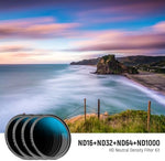 Neewer ND16 ND32 ND64 ND1000 filter glass close up
