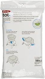 Close up of 60 count refill bags for portable potty training