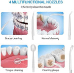iHealthia power dental flosser illustrating the clean water stream clearing a bracket