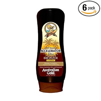 Australian Gold Accelerator Lotion with Instant Bronzer front view authentic dark tanning accelerator bottle