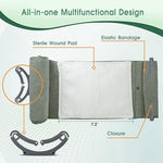 Israeli style trauma bandage with pressure applicator for bleeding control