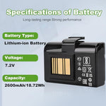 Oliadeo battery safety information and model labels