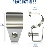Side view demonstrating the low profile curved design of the vinyl siding clip.