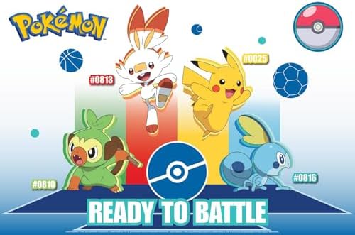 Oversized pieces of the fifty piece Pokemon jigsaw puzzle spread out on a floor layout
