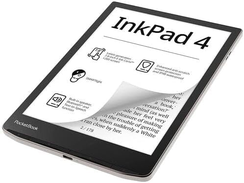 PocketBook InkPad 4 displaying the SMARTlight color temperature settings