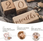 Natural solid wood milestone props for baby growth tracking