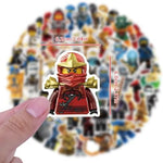 Assorted ninja vinyl decals for laptop and water bottle decoration