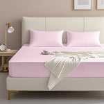 FreshCulture queen pink bedding set on bed