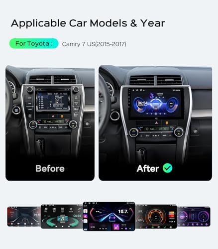 10.2 inch IPS touchscreen display on Toyota Camry dashboard