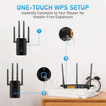 Close up view of Zelikovitz WiFi extender interface
