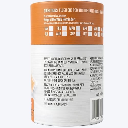 Natural bacteria septic tank maintenance pods