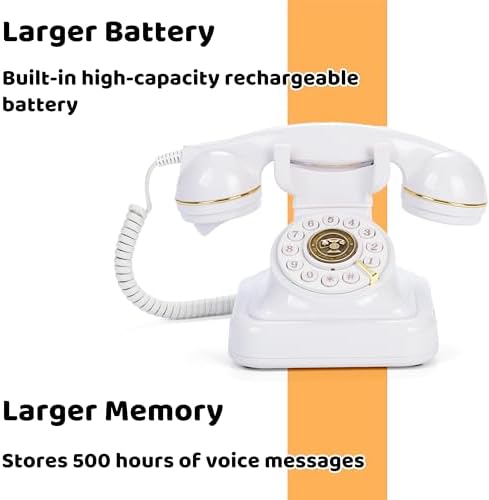 RetroVox audio guest book handset off the hook for recording