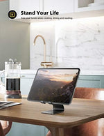 Premium aluminum alloy tablet dock showing back cable cutout