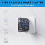 Authentic USA imported Apple MacBook Pro charger showing the plug configuration and technical text.