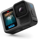 GoPro HERO13 Black premium action camera showing side profile and rugged waterproof housing