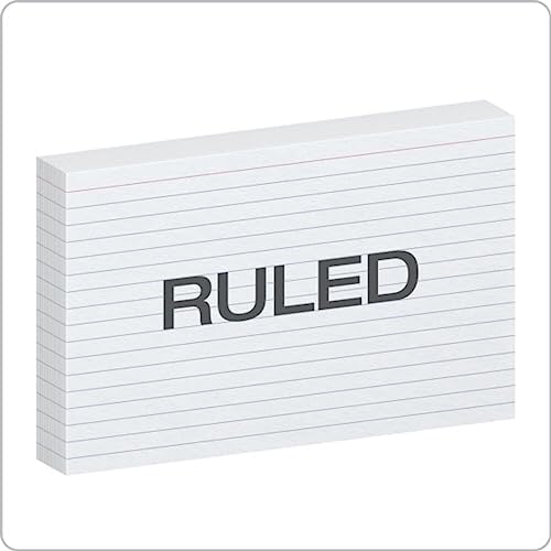 Oxford Ruled Index Cards, 5" x 8", White, 100/Pack (51) - Image 3