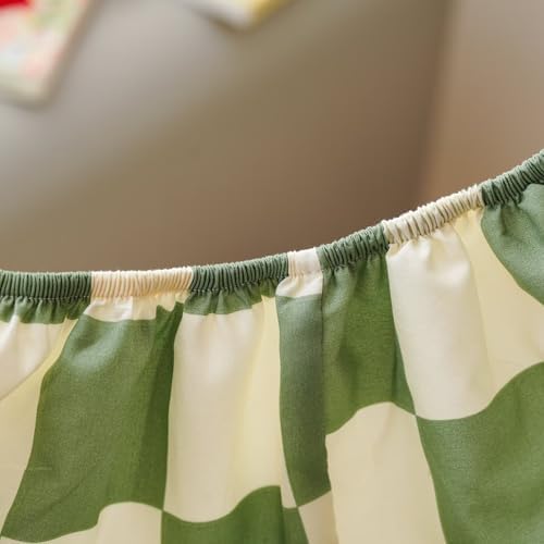 Reversible green and white plaid comforter design from the CLOTHKNOW imported toddler collection