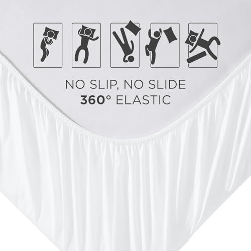 Folded white luxury hotel quality bed sheet set