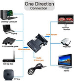 DTECH directional digital converter showing the female HDMI input socket closeup.