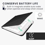Black PU leather texture detail of kwmobile e-reader case