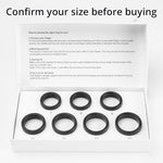 Top view of Colmi smart ring sizer set for wellness tracking