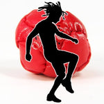 Premium pellet filled leather footbag showcasing its spherical freestyle shape.