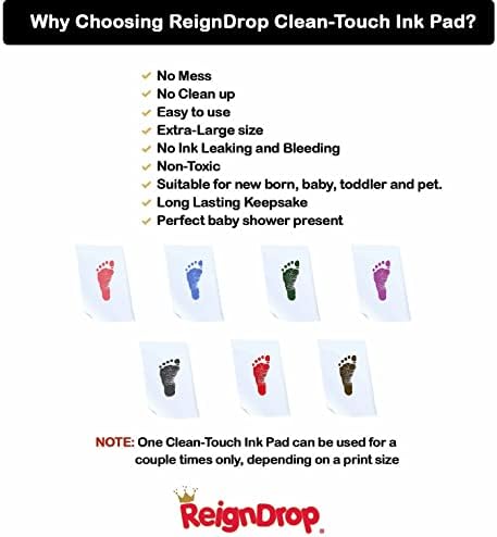 ReignDrop baby hand and footprint memory maker kit close up view