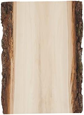 Walnut Hollow basswood country plank front view showing natural bark edge