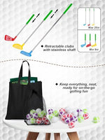 Storage bags included with Liberry kids golf toy set