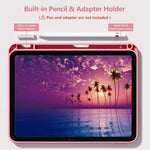 Wenlaty premium pink case with built in pencil holder slot view