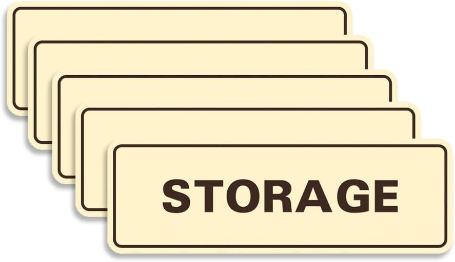 Standard STORAGE Door/Wall Sign - Dark Brown - Small (1 Pack) - Image 12