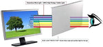 VizoBlueStop anti scratch protective panel packaging and dimensions illustration