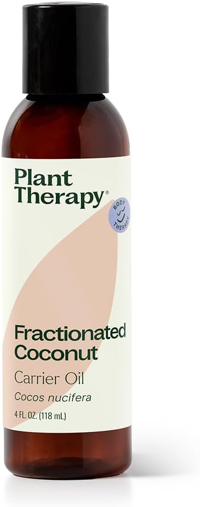 Plant Therapy fractionated coconut carrier oil front view bottle