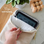 Side profile of StickieTech Kindle sleeve with padding
