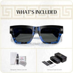 Versace VE4464 Rectangular Sunglasses for Men +BUNDLE with ACCESSORY EYEWEAR KIT - Image 3