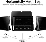 Anti-spy tempered glass screen guard showing side angle protection