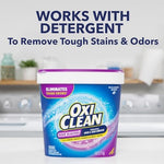 OxiClean Odor Blasters 5lb tub showing laundry soaking instructions