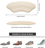 Pale Apricot and Black suede heel pads for loose shoe adjustment.