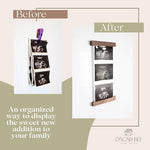 Oscar Bee pregnancy announcement sonography frame used as a gift for new grandparents