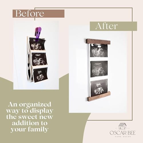 Oscar Bee pregnancy announcement sonography frame used as a gift for new grandparents
