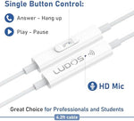 White Ludos Zenith wired earbuds cable and connector