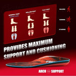 Comparison of VALSOLE heavy duty insoles next to a standard work boot