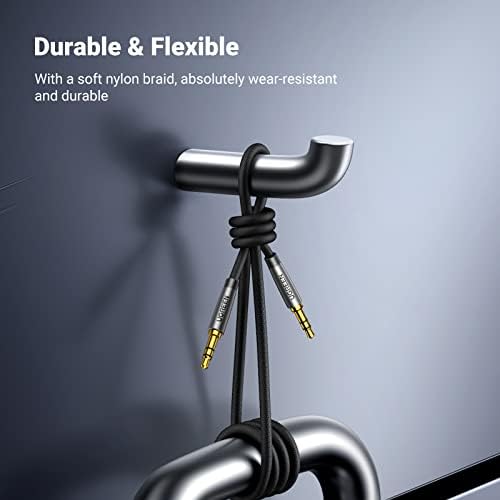 UGREEN 3.5mm Audio Cable Nylon Braided Aux Cord Male to Male Stereo Hi-Fi Sound for Headphones Car Home Stereos Speakers Tablets Compatible with iPhone iPad iPod Echo More 3FT - Image 5