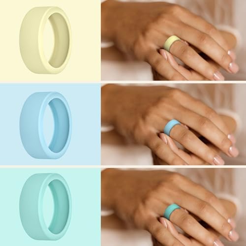 Sylacor small size fitness tracking ring guard on a finger demonstrating an unnoticeable fit.