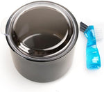 Denture Case, Leak Proof Denture Bath Cup, Full & Partial Denture Clean Holder Box with Strainer, Denture Brush, Denture Soaking Container Cups for Dentures, Retainers, Mouth Guard Storage Case -Black - Image 2